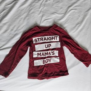 Children’s Place Mama’s Boy 3T Long Sleeve Shirt - Burgundy - Like New
